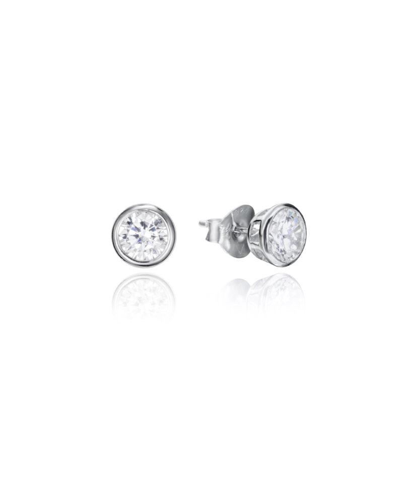 PENDIENTES PLATA CIRCONITA SOLITARIA 6MM JEW